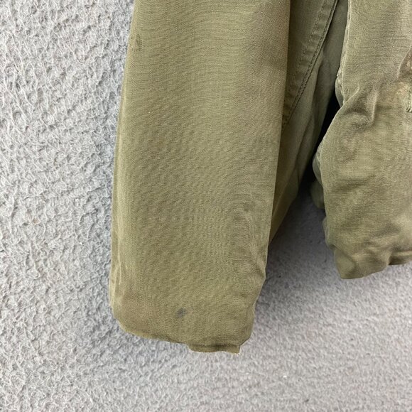 Vintage WWII USN Navy Deck Jacket N-4 Field Coat Medium Lined Green 1940s - Picture 10 of 16